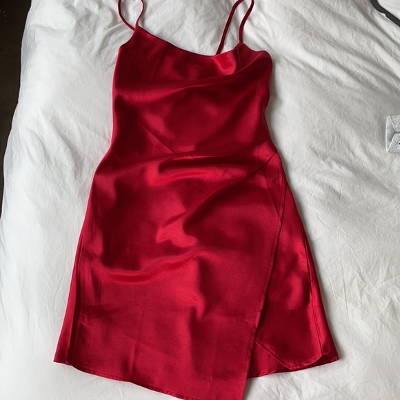 Hello Molly Dresses & Skirts - Red Satin Dress